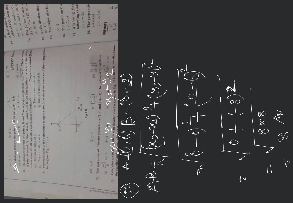 the-distance-between-two-points-m-and-n-on-a-graph-is-given-as-102-72