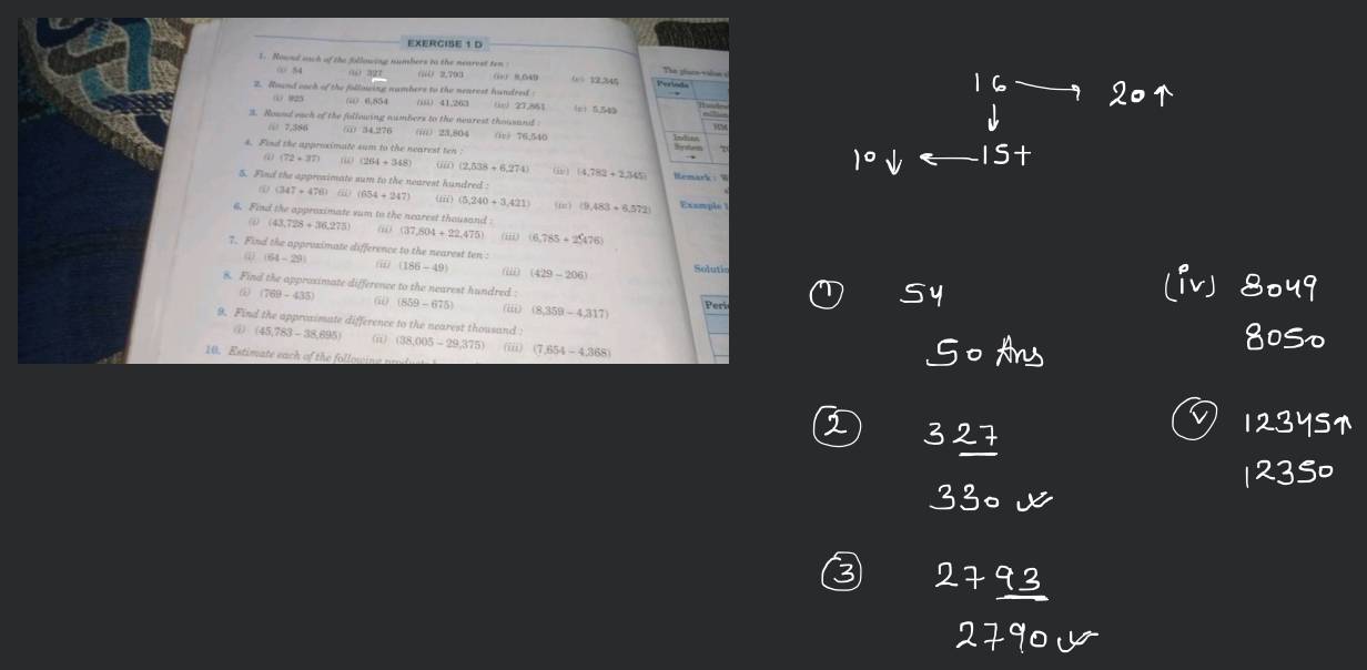 EXERCISE 10 1. Round each of the following numbers to the nearest