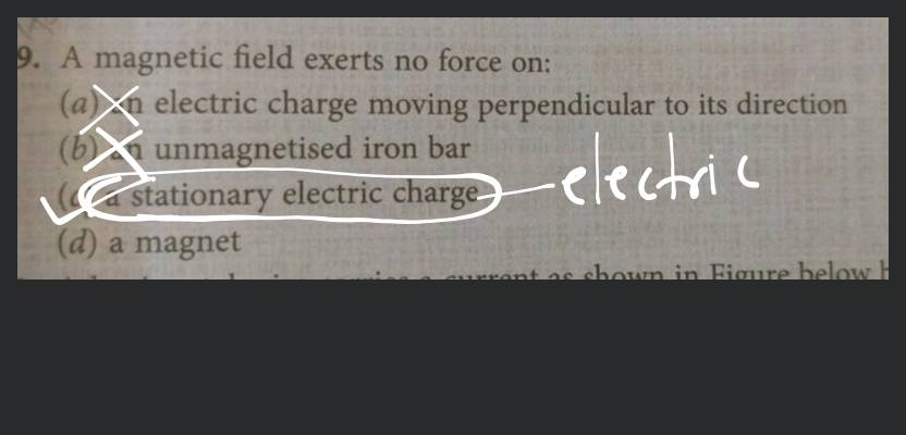 A magnetic field exerts outlet no force on
