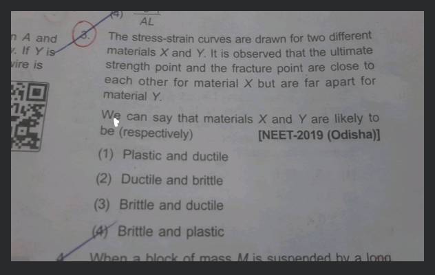 Section A 1. Draw Stress-strain graph for a metallic solid and show | Filo