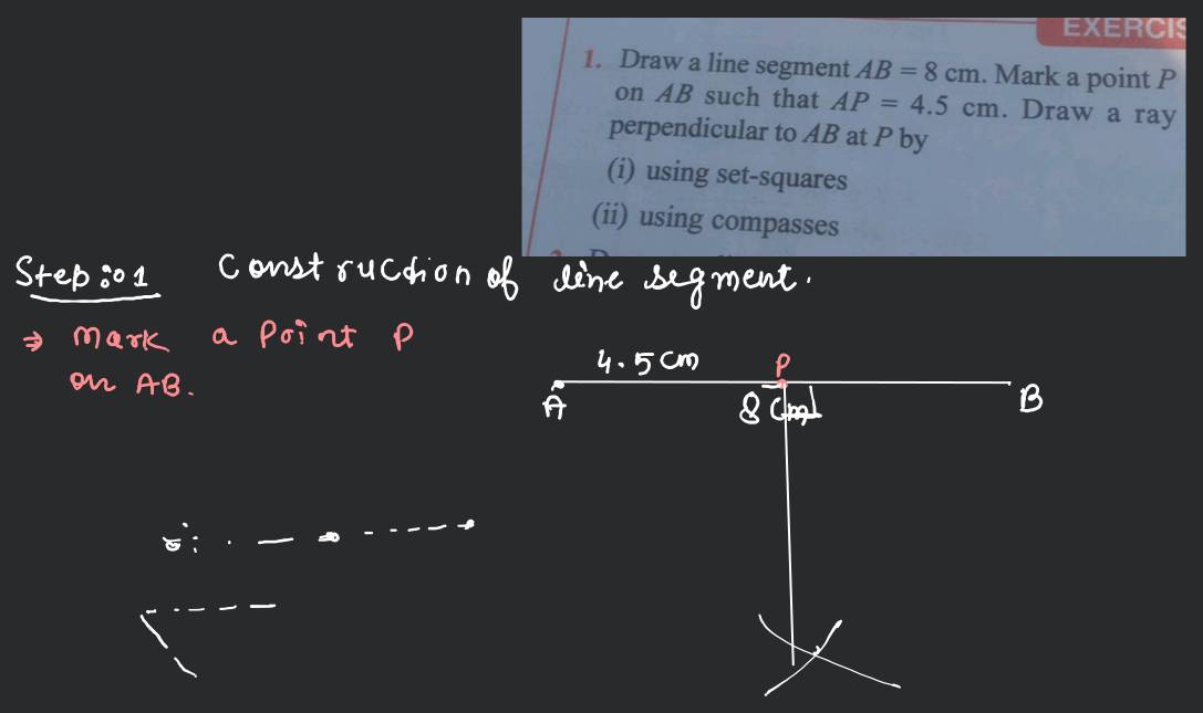 draw a line segment AB and bisect it. Take one of the equal parts and  bisect that to obtain a line segment - Brainly.in
