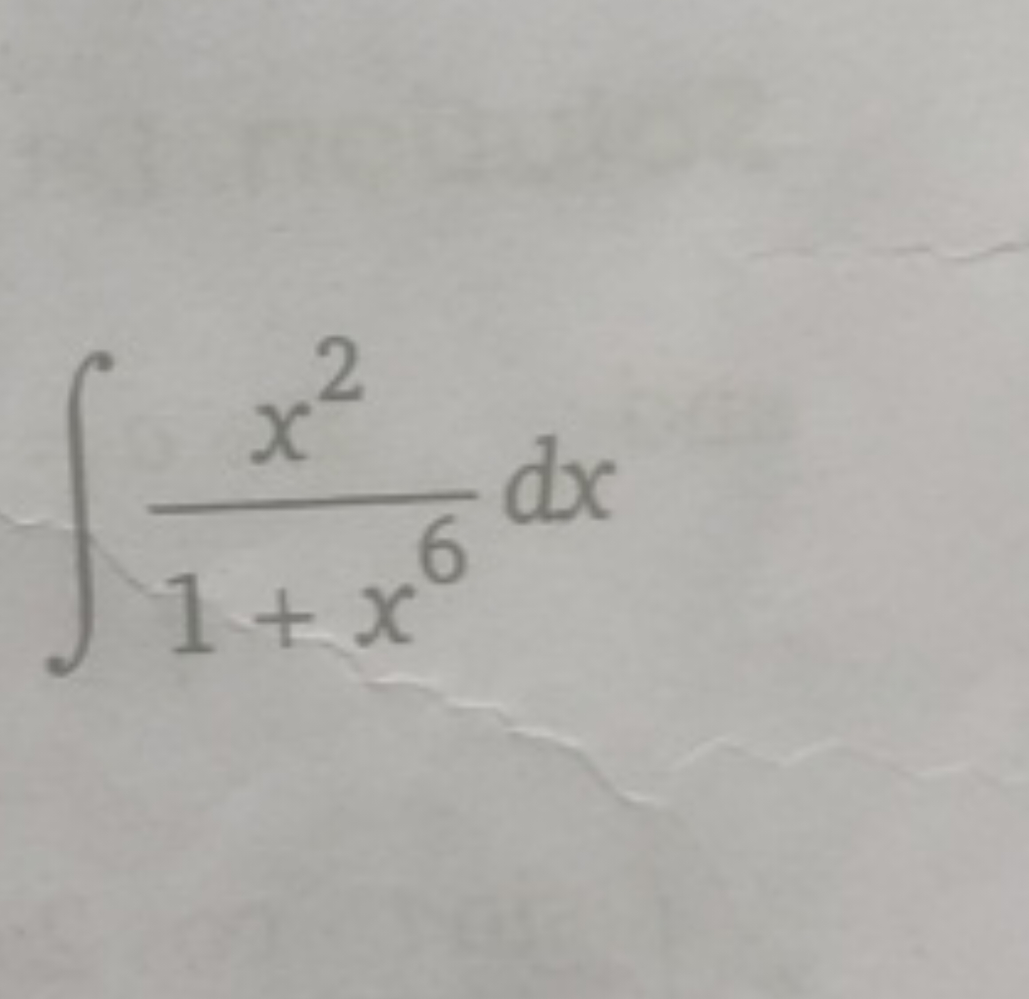 ∫1+x6x2​dx