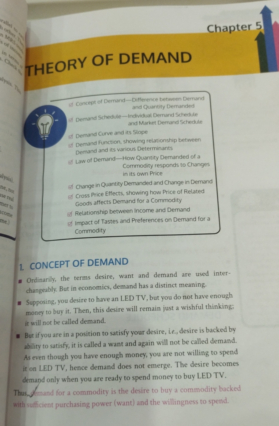 Chapter 5

THEORY OF DEMAND
(5) Concept of Demand-Difference between D