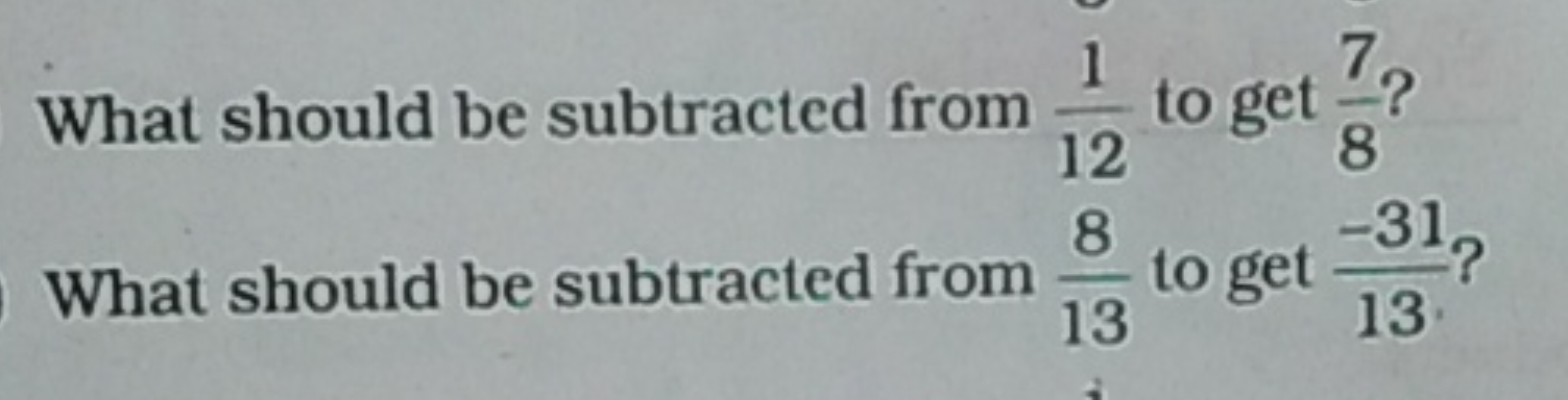 What should be subtracted from 121​ to get 87​? What should be subtrac