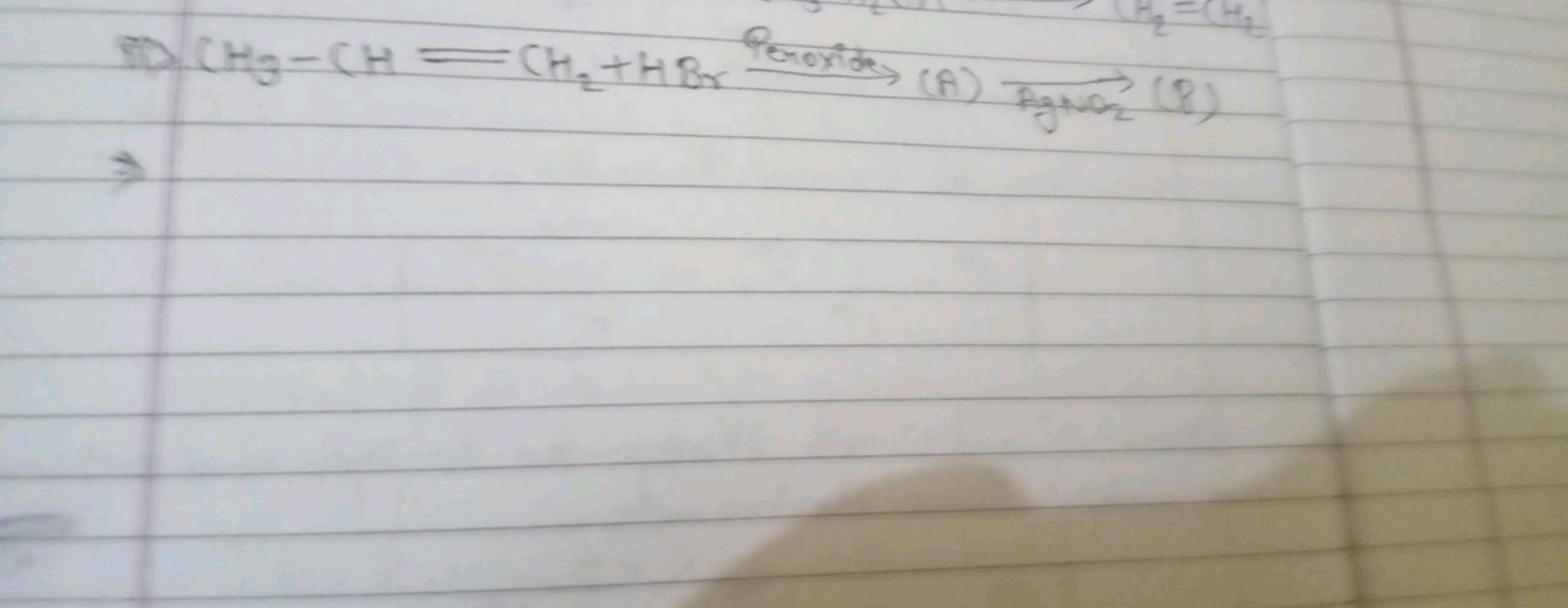 FD CH₂-CH=CH₂+HBr Peroxide (A) AND (8)