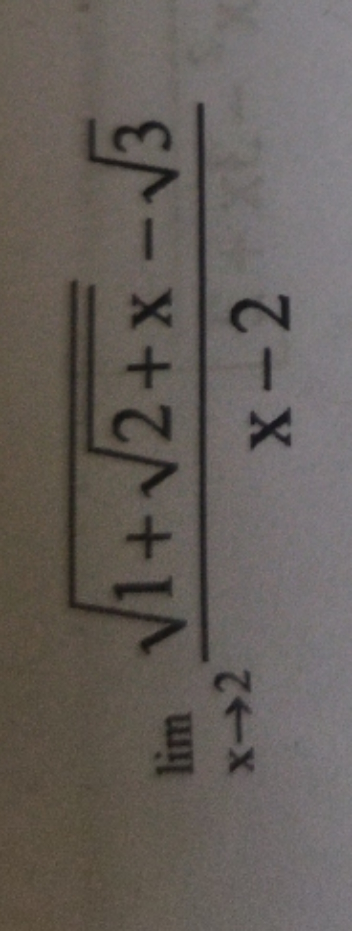 limx→2​x−21+2+x​​−3​​