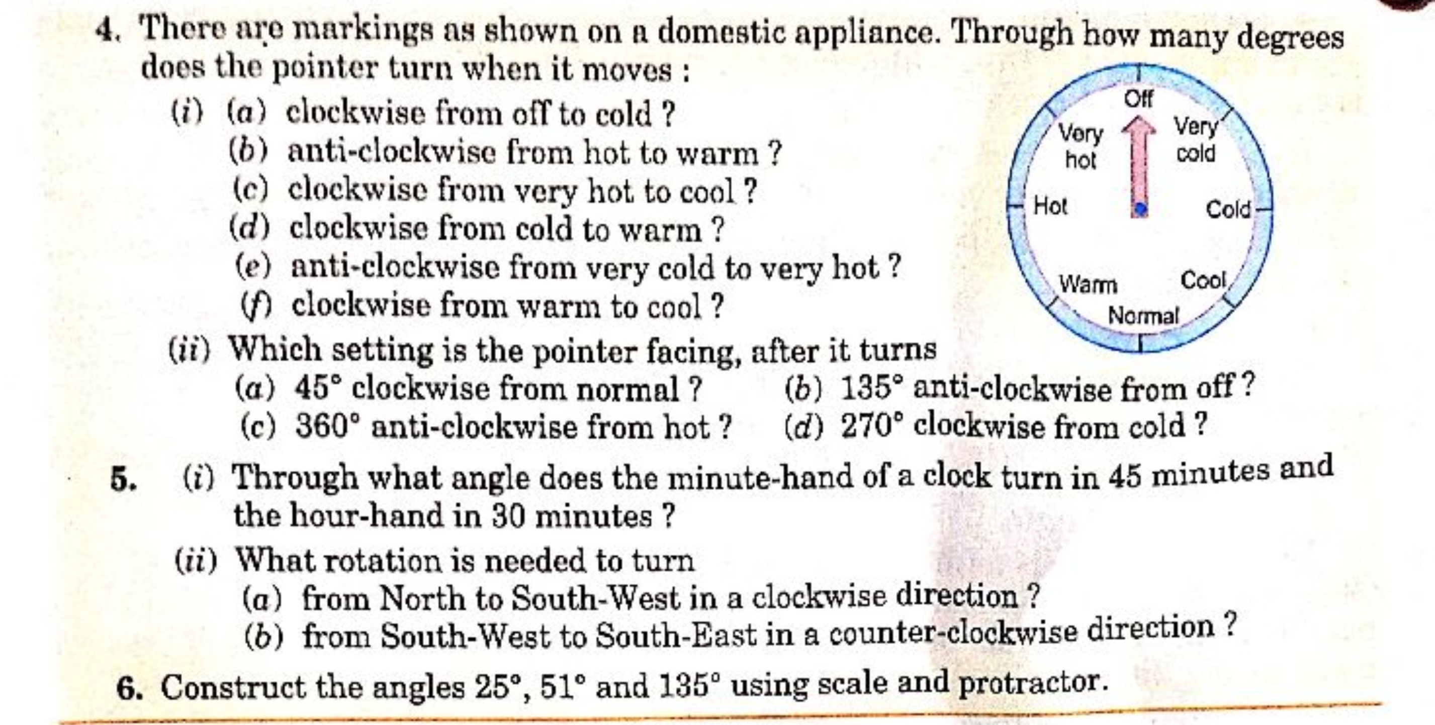 4. There are markings as shown on a domestic appliance. Through how ma