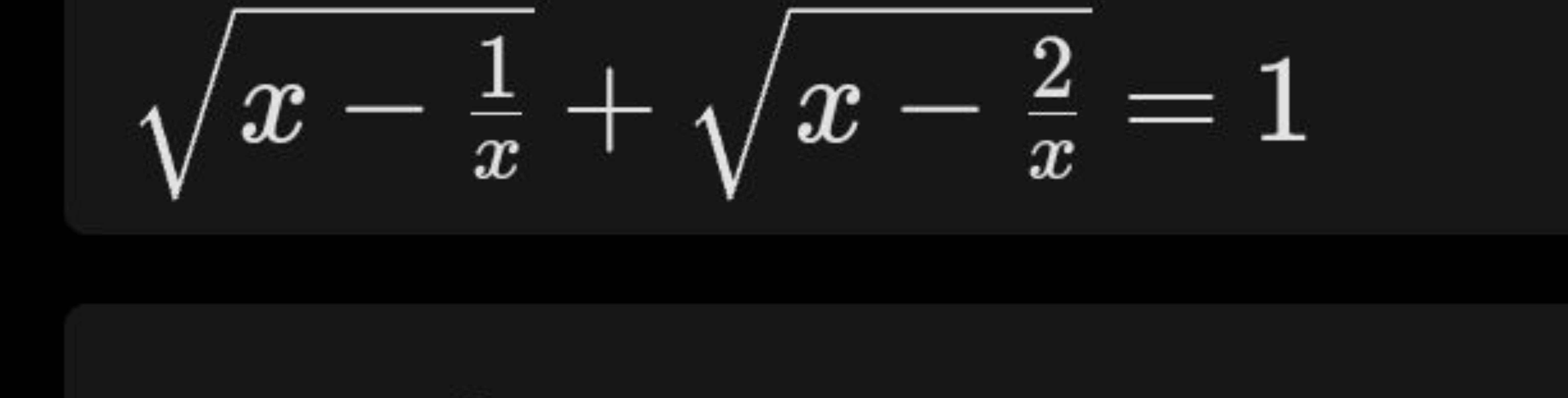 x−x1​​+x−x2​​=1