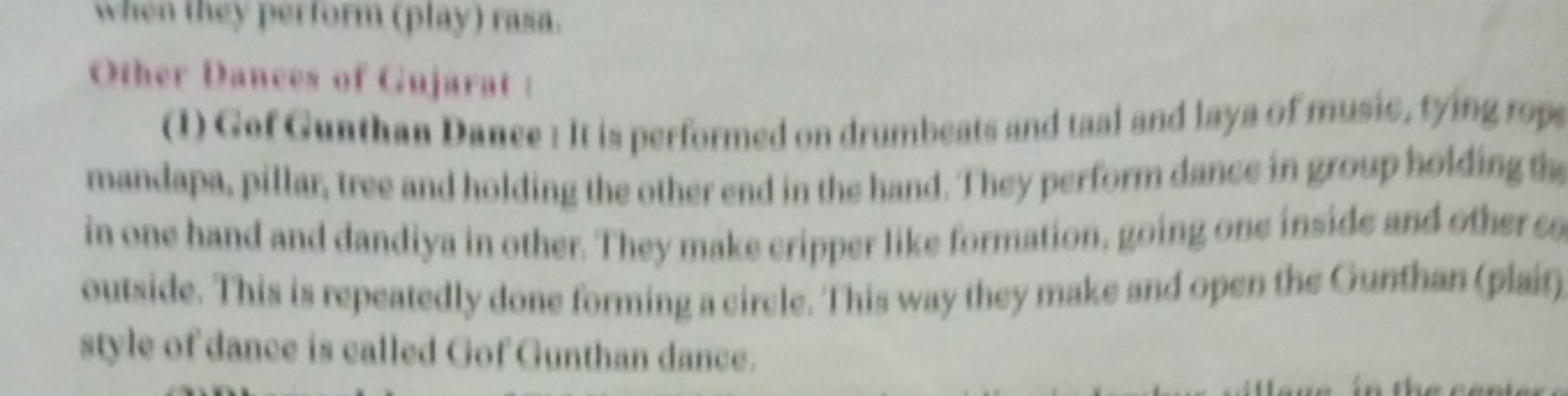 When they pertorm (play) fasa.
()iler llances of (iujarat
(1) Cof Gunt