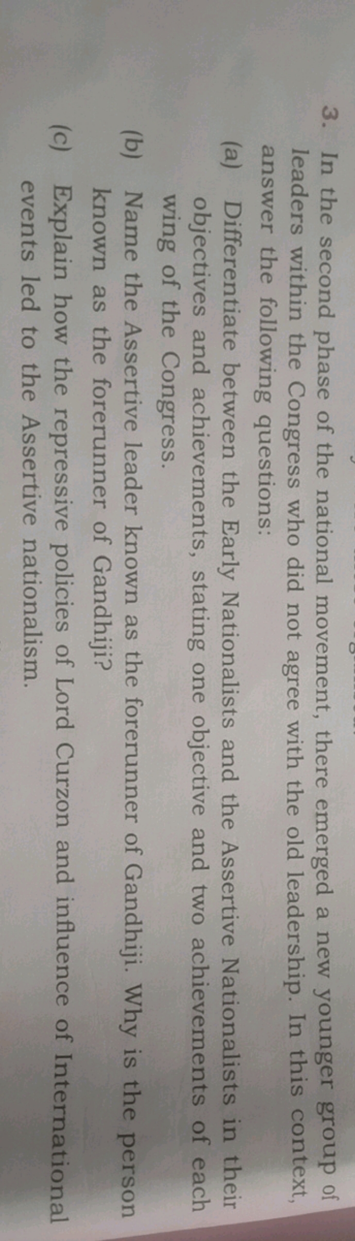 3. In the second phase of the national movement, there emerged a new y