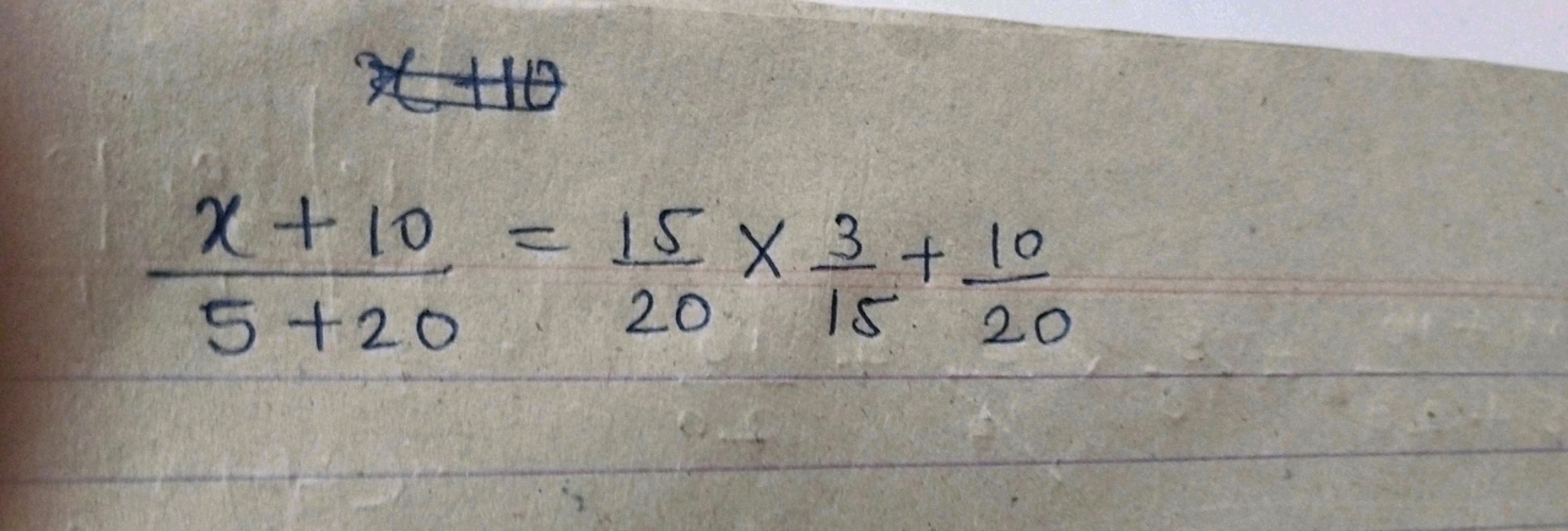 5+20x+10​=2015​×153​+2010​