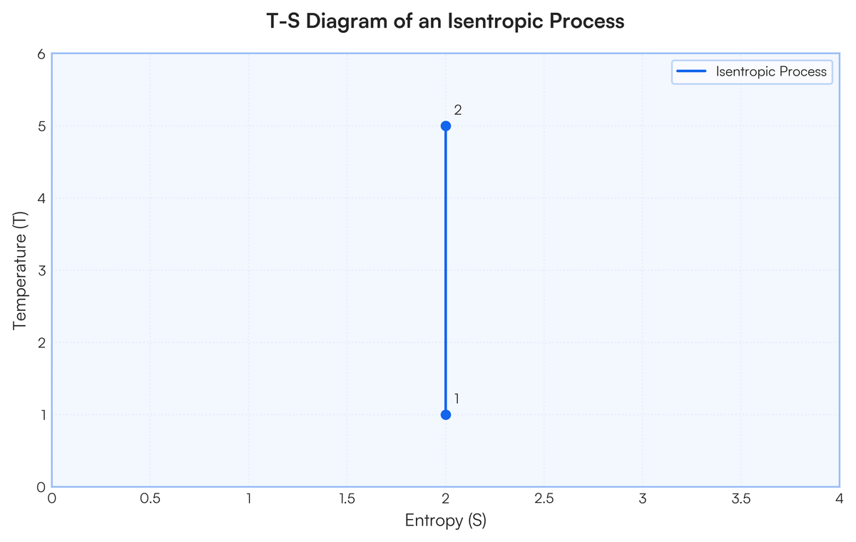 Sketch isentropic process on p-v, t-s diagram aslo shown the expression f..
