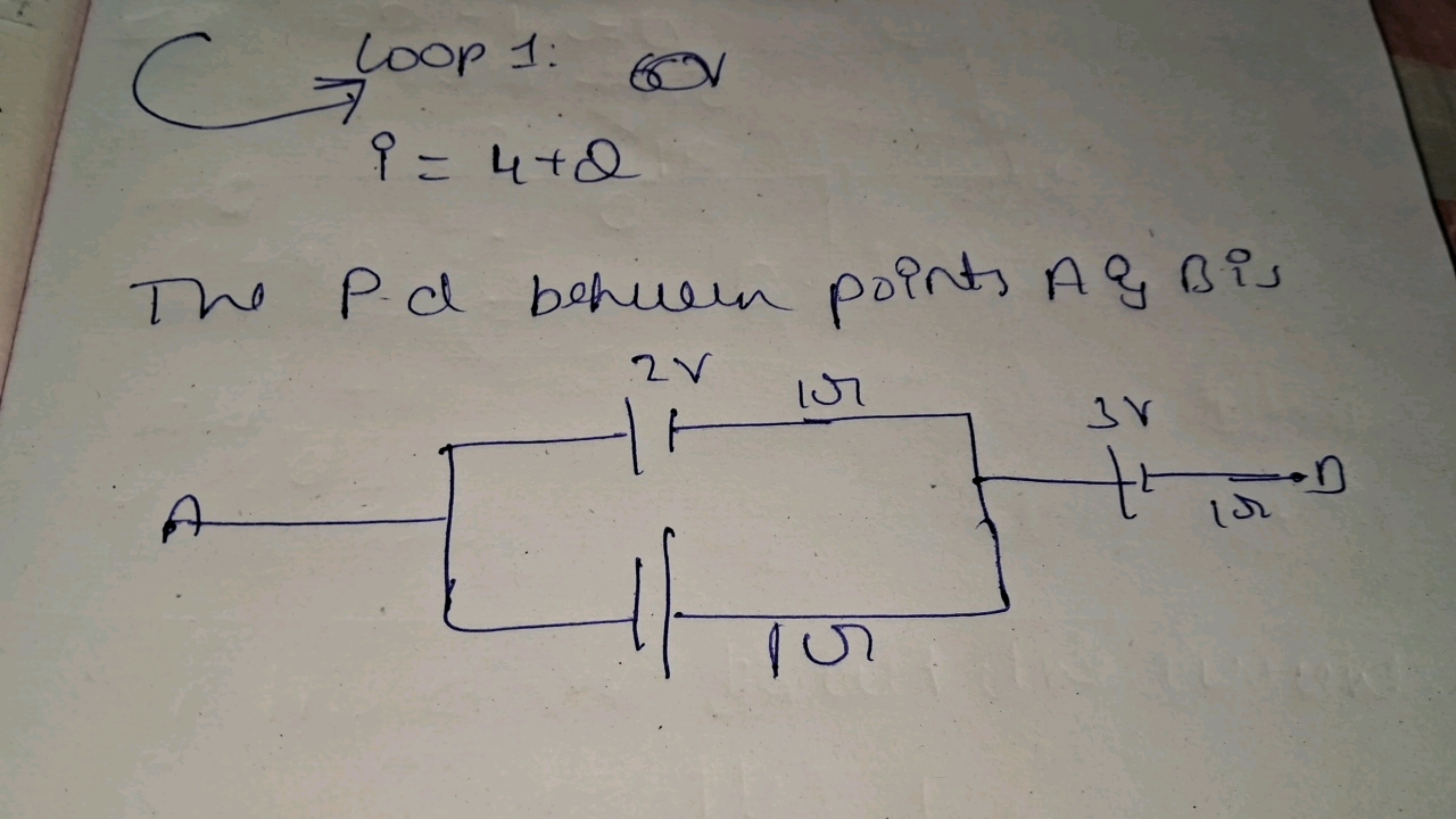 ∫→ loop 1: 60
i=4+2

The P⋅d behwem points A \& B is