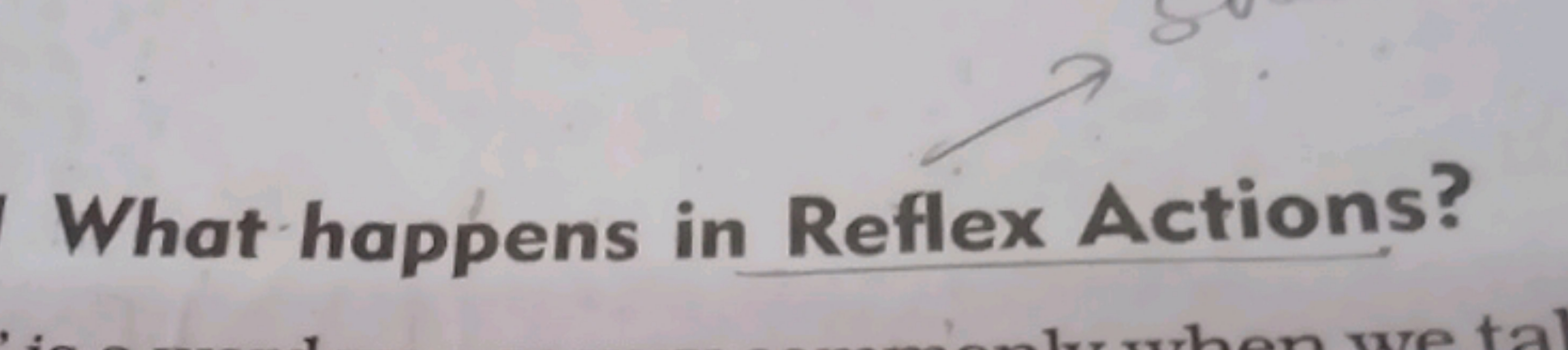 What happens in Reflex Actions?