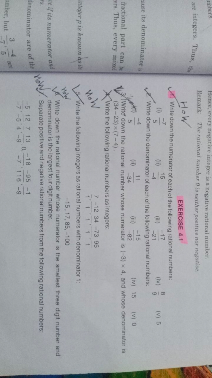 Hence, every negative integer is a negative rational number.
Remark: T