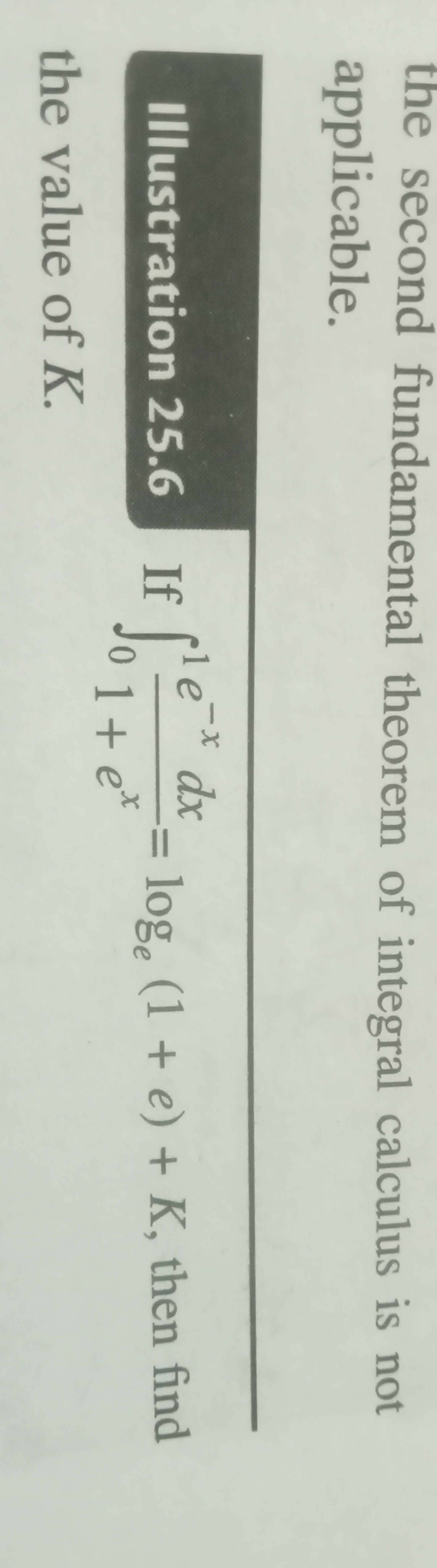 the second fundamental theorem of integral calculus is not applicable.