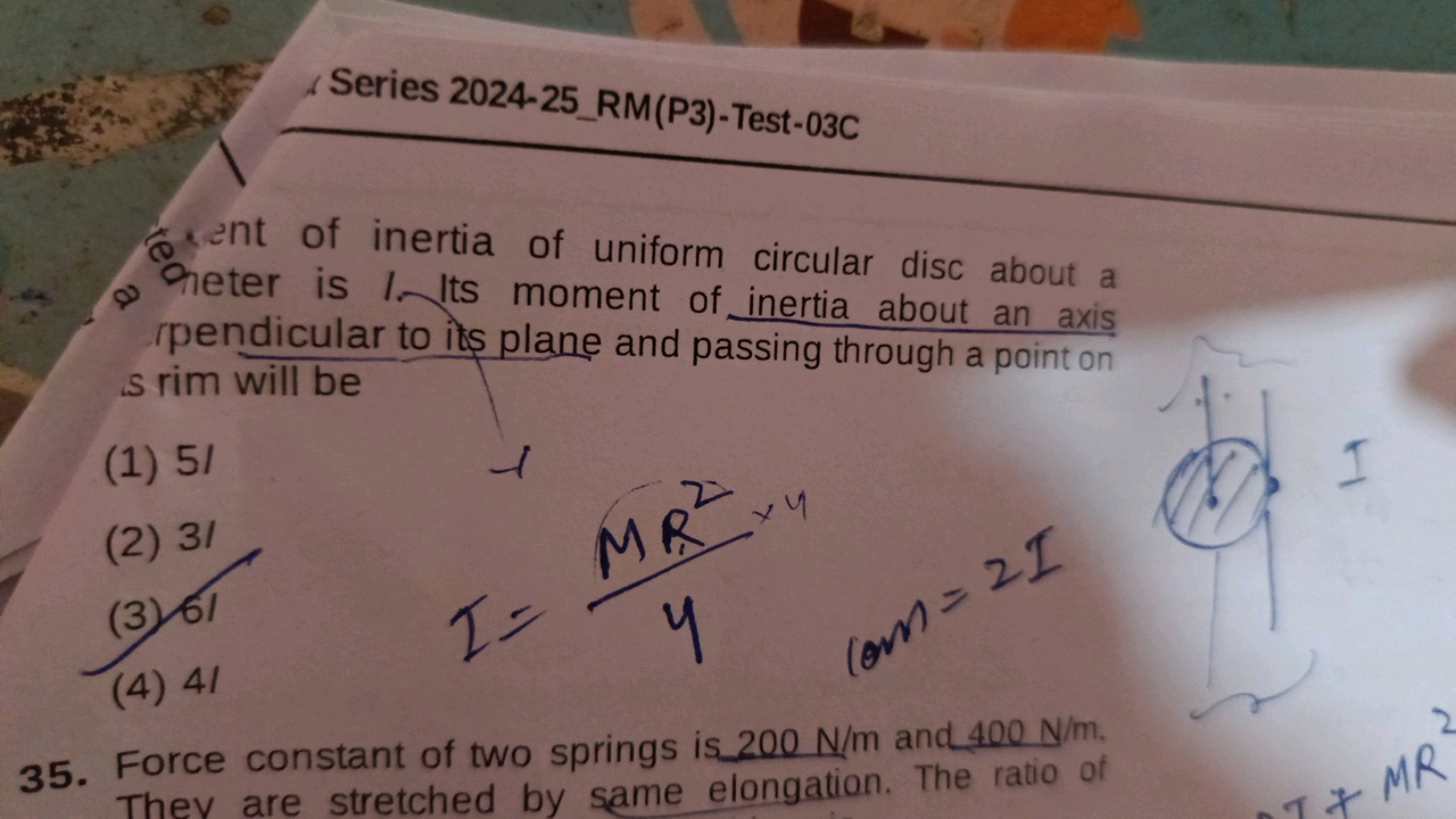 Series 2024-25_RM(P3)-Test-03C

Brent of inertia of uniform circular d