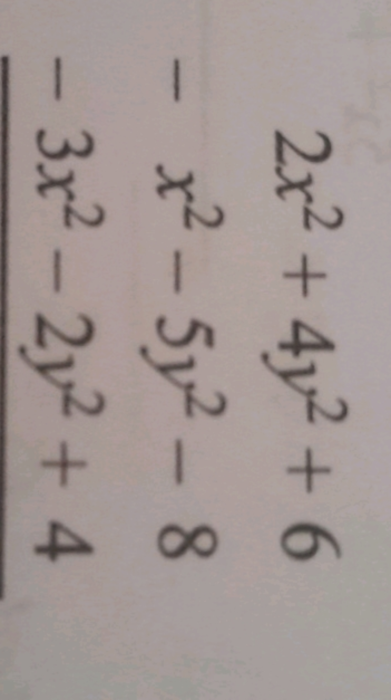 2x2+4y2+6−x2−5y2−8−3x2−2y2+4​​