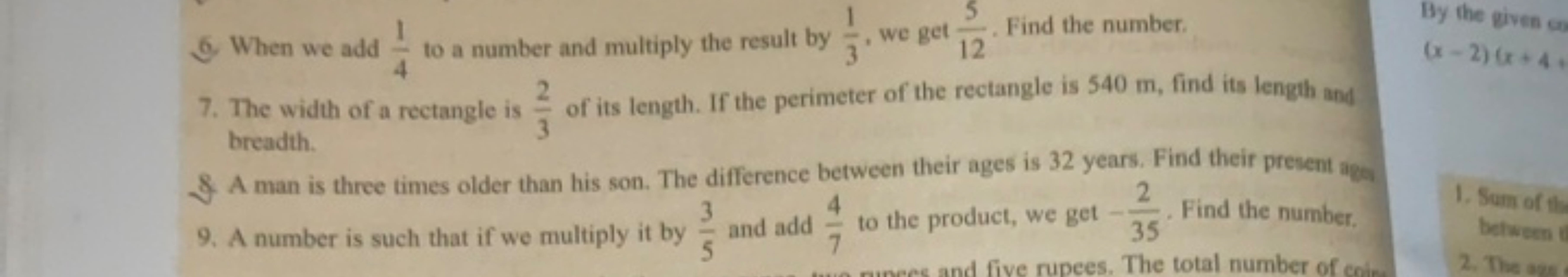 ☐ is 32
year the number.
6.
When we add to a number and multiply the r