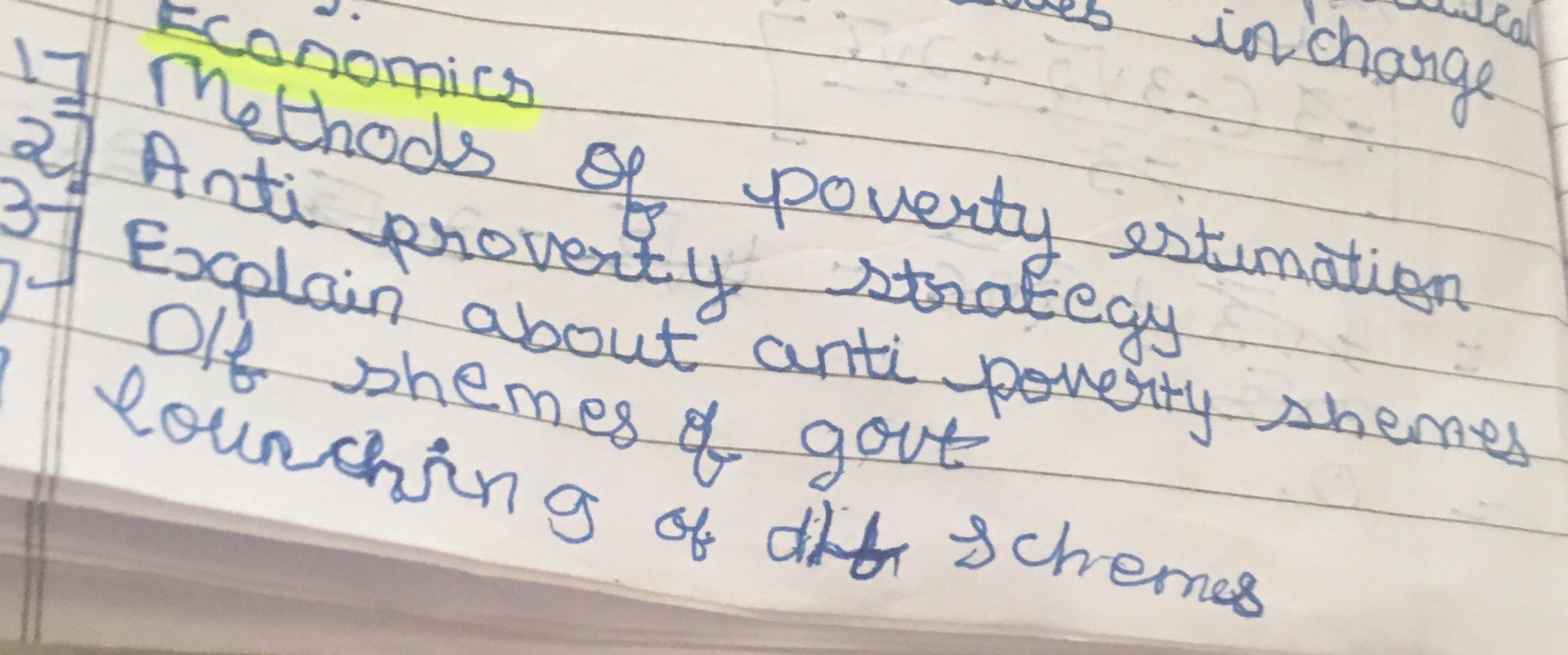 1] mon Momics
2) Anthods of poverty estumation
3) Anti proverty strate