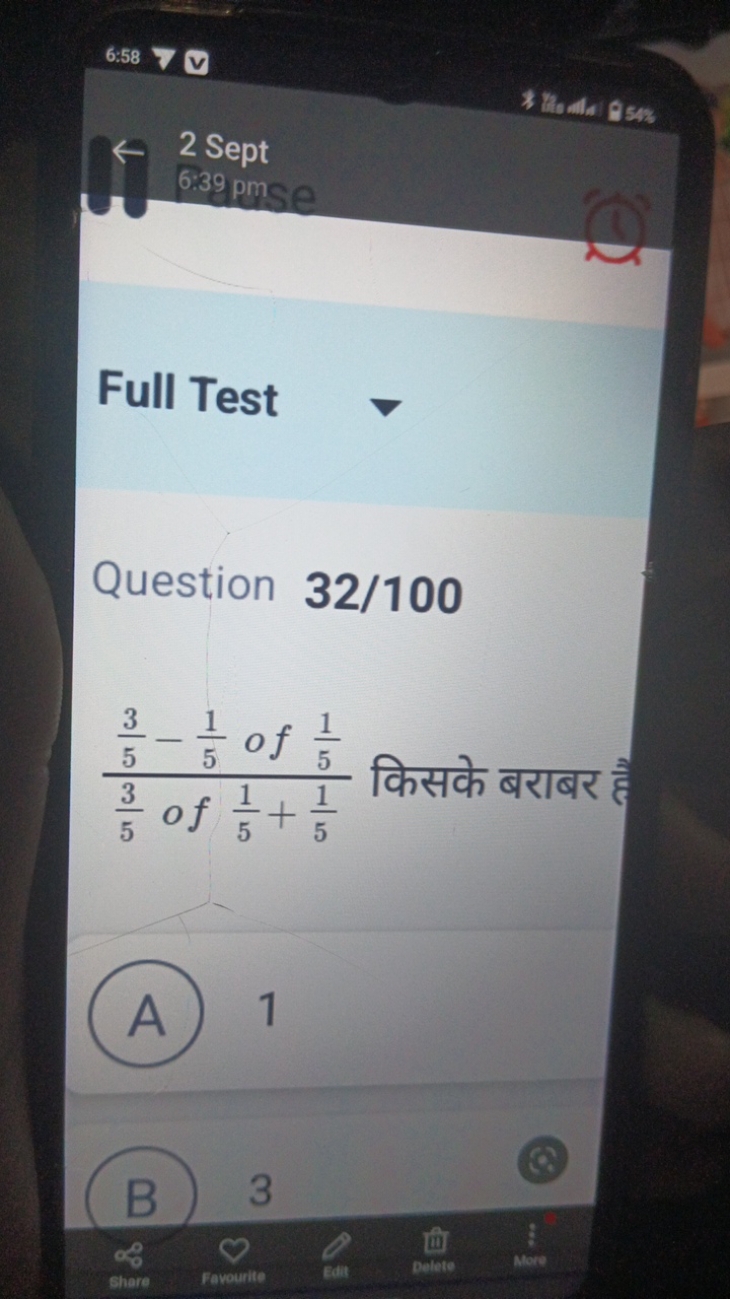 * Htodal gesy
2 Sept
6:39 pmSE

Full Test

Question 32/100
53​ of 51​+