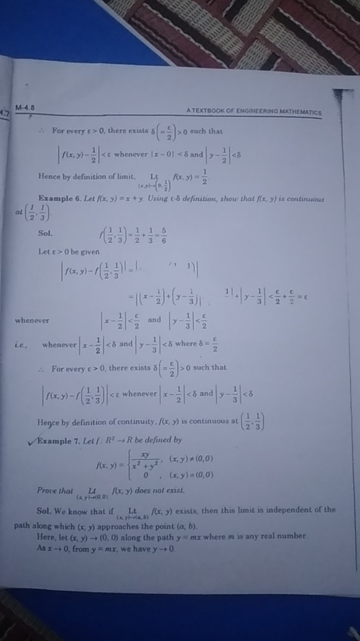 4.7 M​−4.8
ATEXTBOOK OF ENGINEERING MATHEMATICS
∴ For every ε>0, there