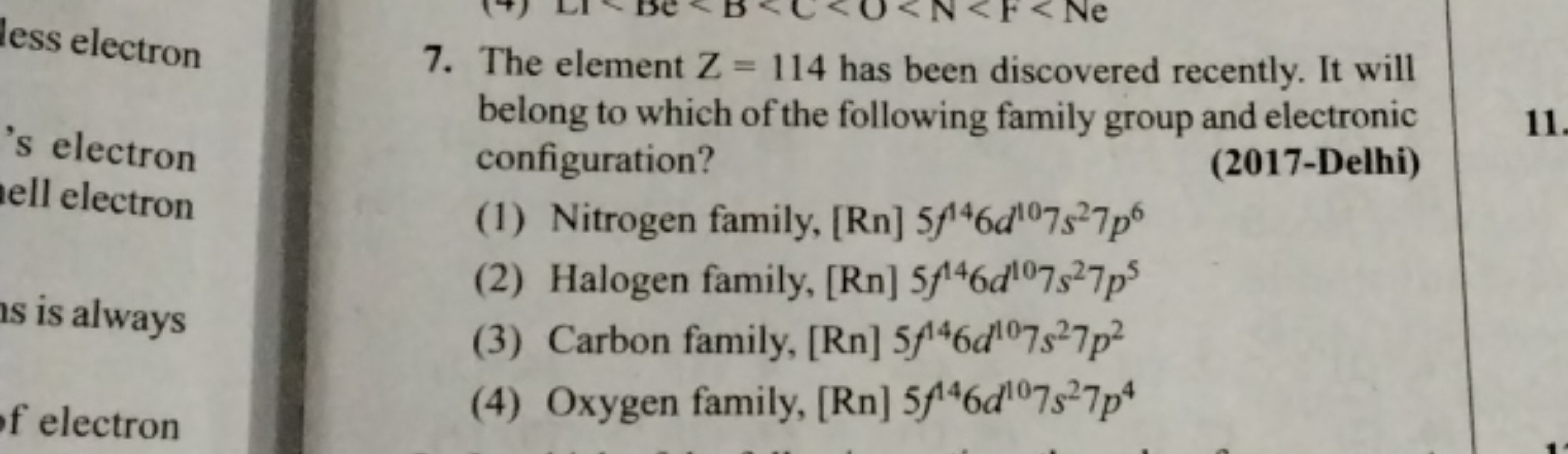 less electron 's electron ell electron is is always f electron
7. The 