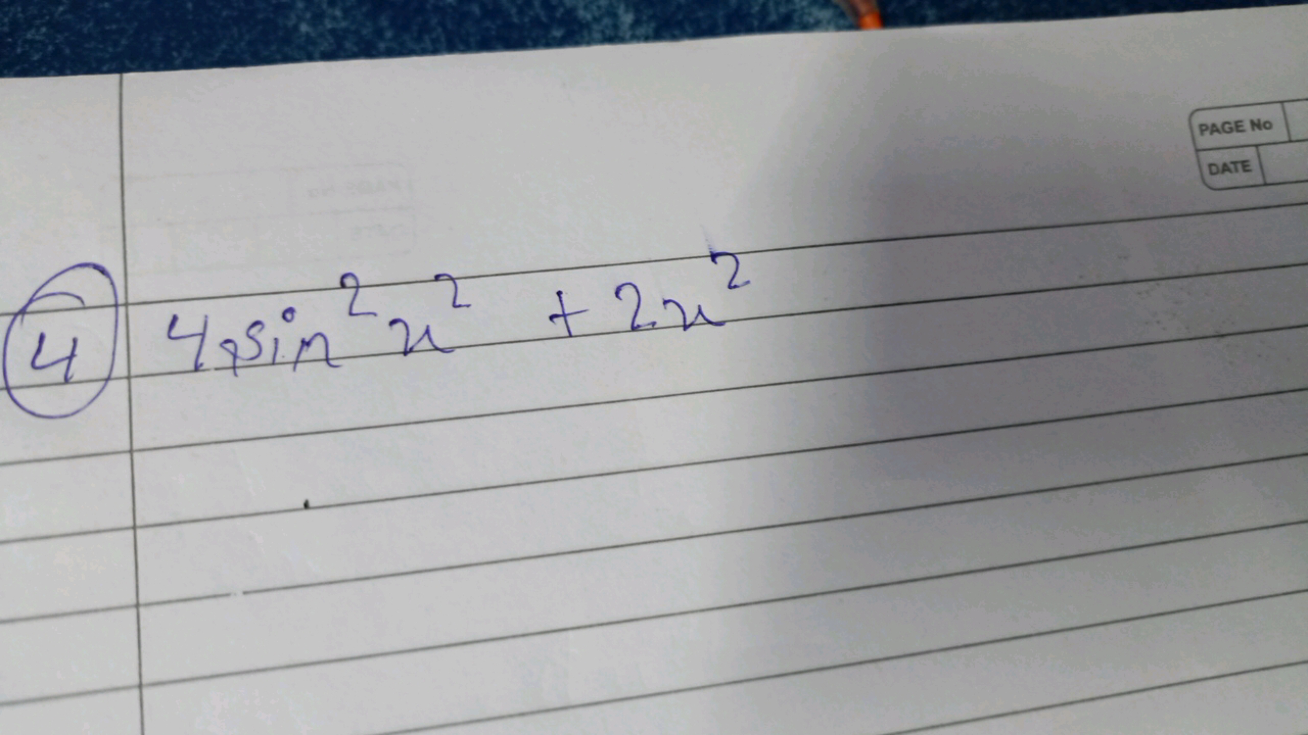 (4) 4sin2x2+2x2