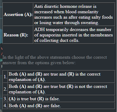 \begin{tabular} { | l | l | } 
\hline Assertion (A): & \begin{tabular}