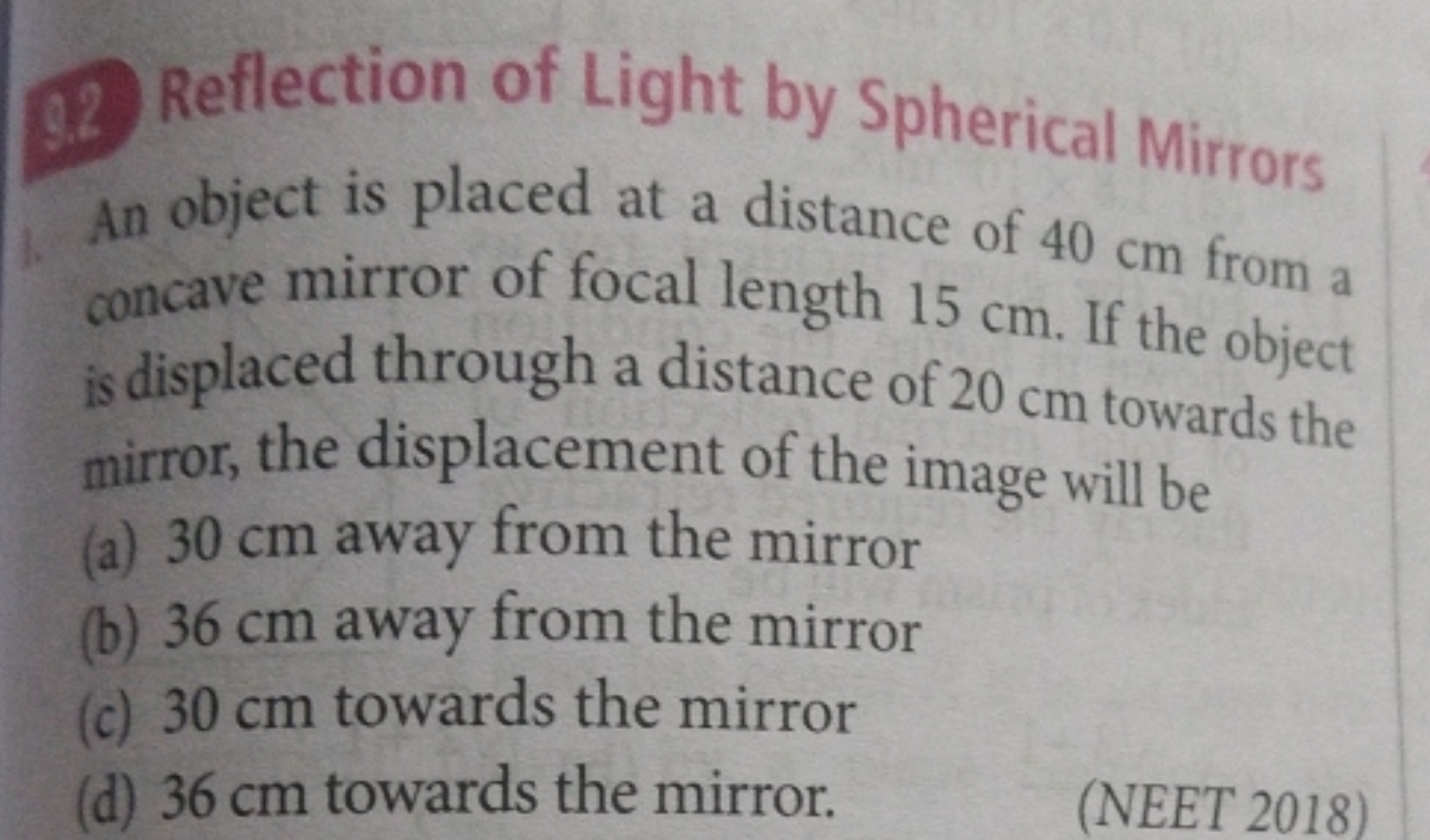 (12) Reflection of Light by Spherical Mirrors An object is placed at a