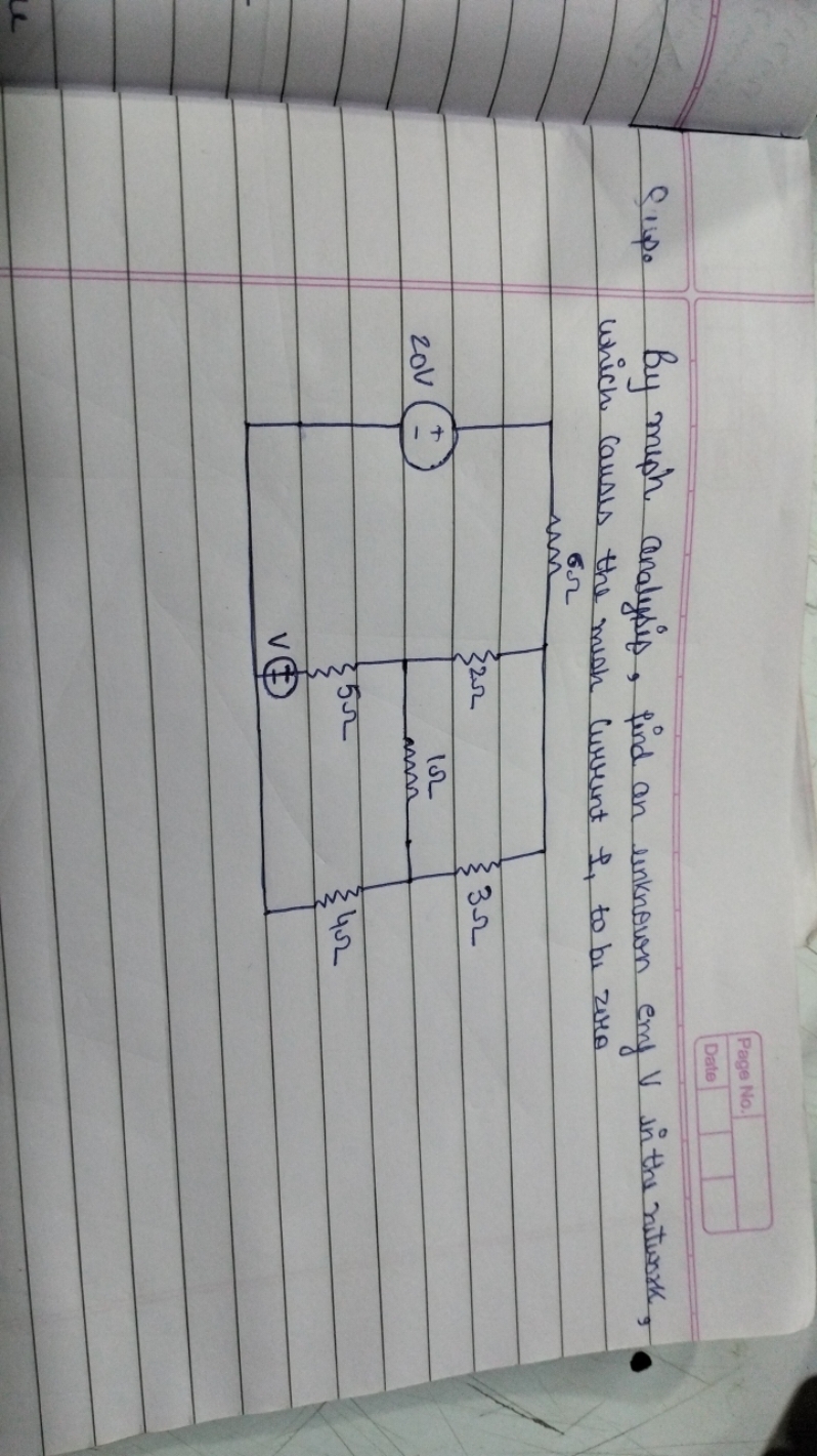 Page No
Date
Qipo By meph analysip, find an senknown emy V in the nitu