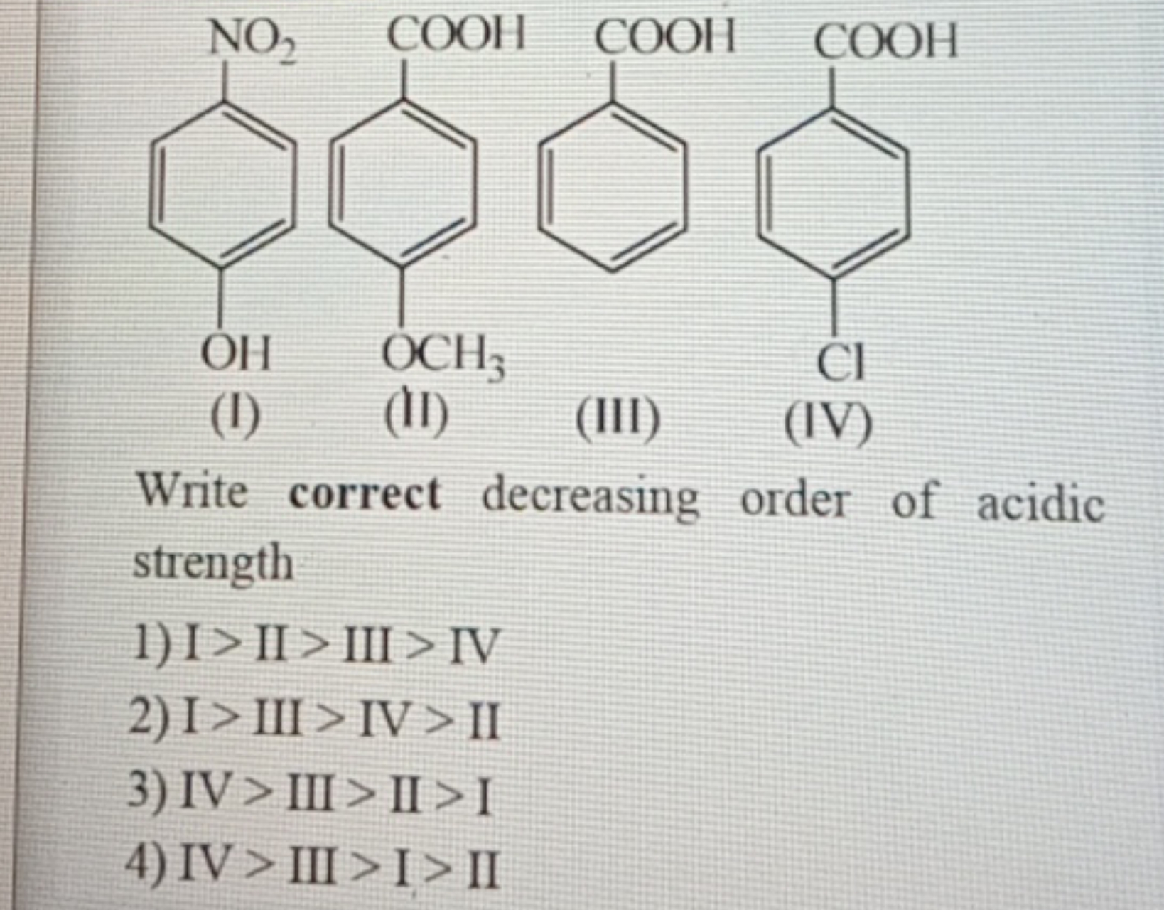 O=[N+]([O-])c1ccc(O)cc1
COc1ccc(C(=O)O)cc1
O=C(O)c1ccccc1
O=C(O)c1ccc(