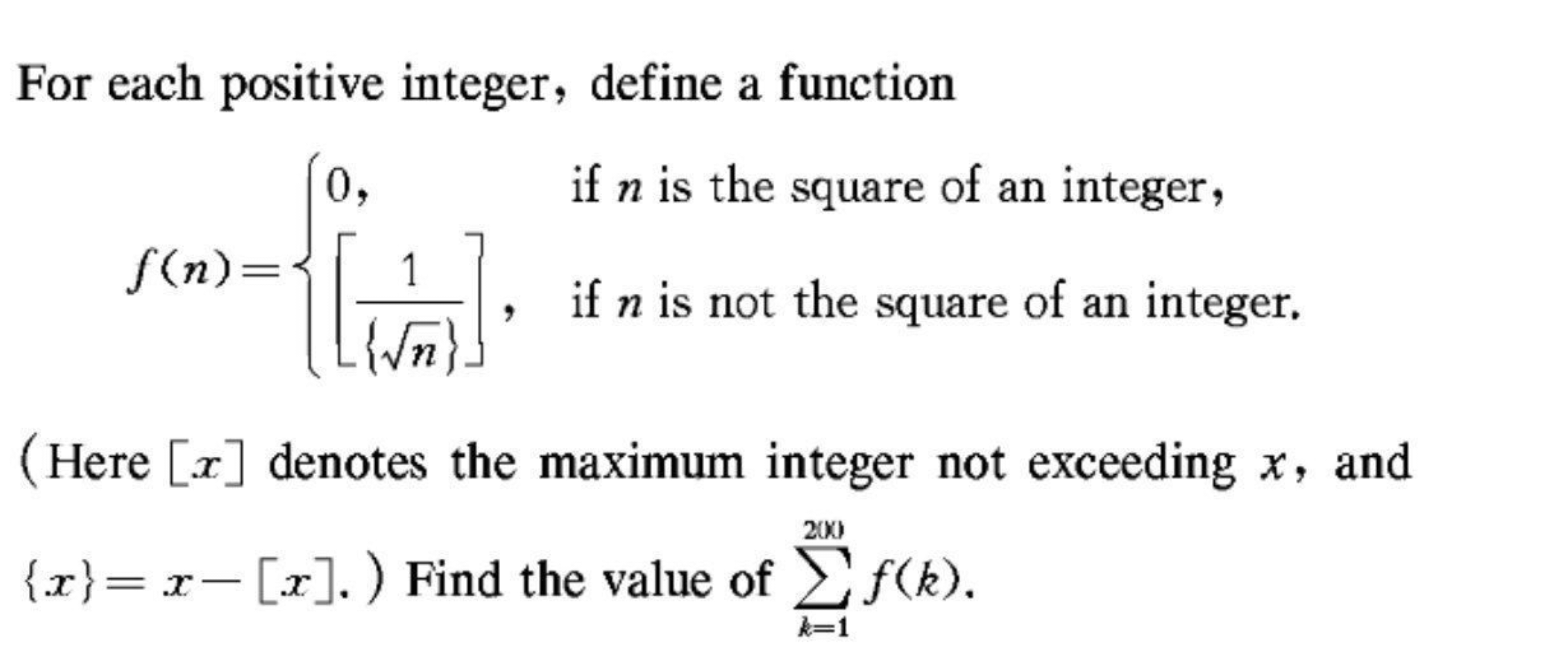 For each positive integer, define a function
\[
f(n)=\left\{\begin{arr