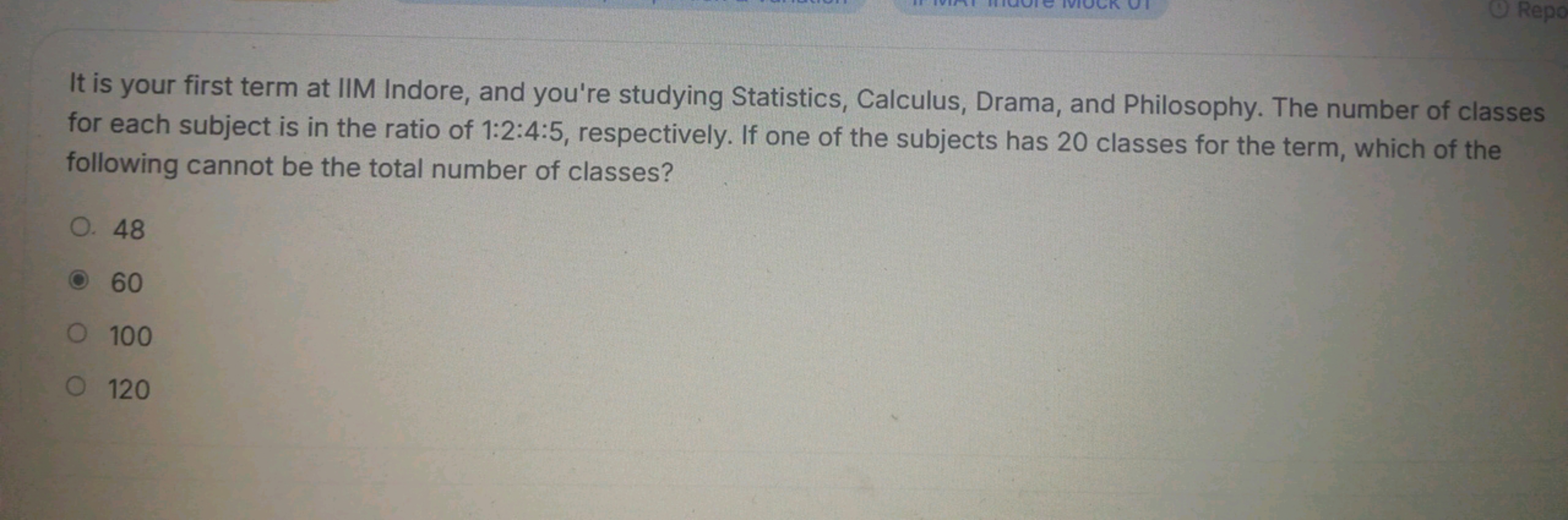 It is your first term at IIM Indore, and you're studying Statistics, C