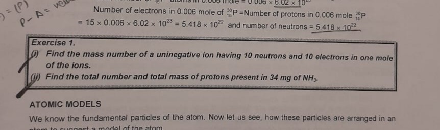 Number of electrons in 0.006 mole of 1530​P= Number of protons in 0.00