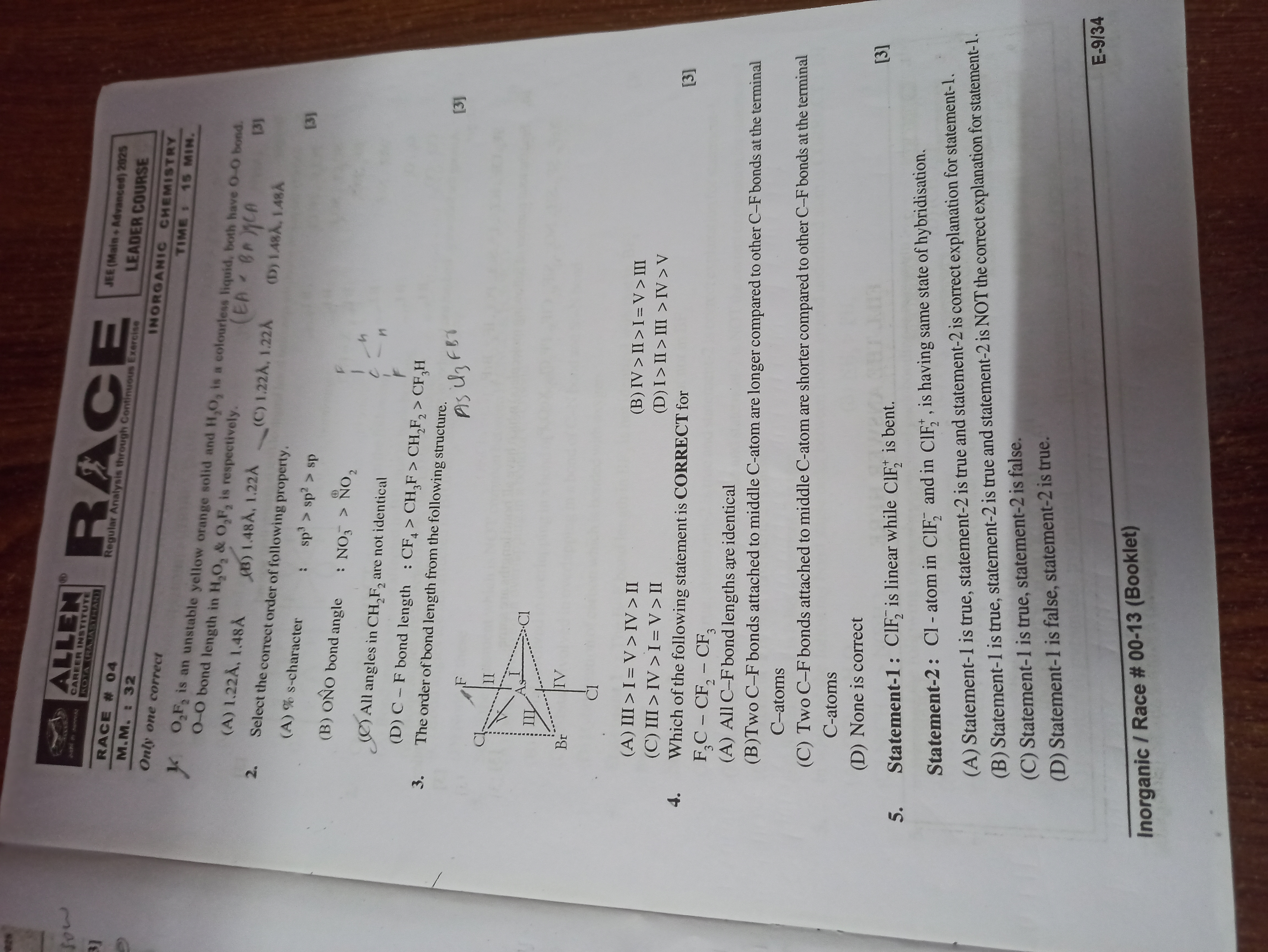 RACE 04
MAM. : 32
Regular Analysis through Continuous Exercise
JEE (Ma