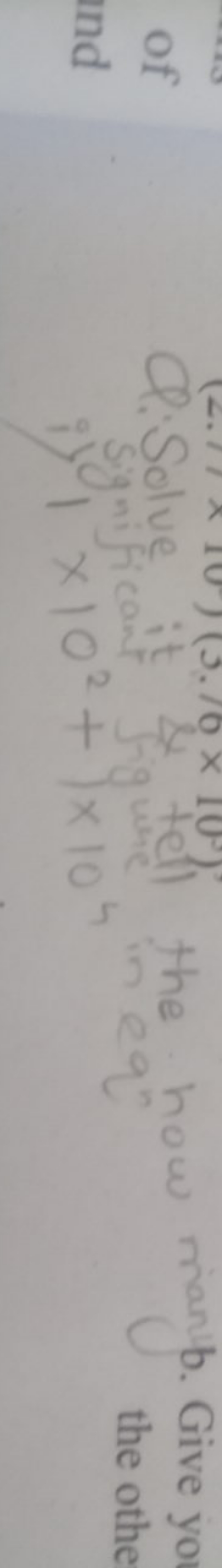 of QiSolve it s tell the how man db. Give yo i) 1×102+1×104