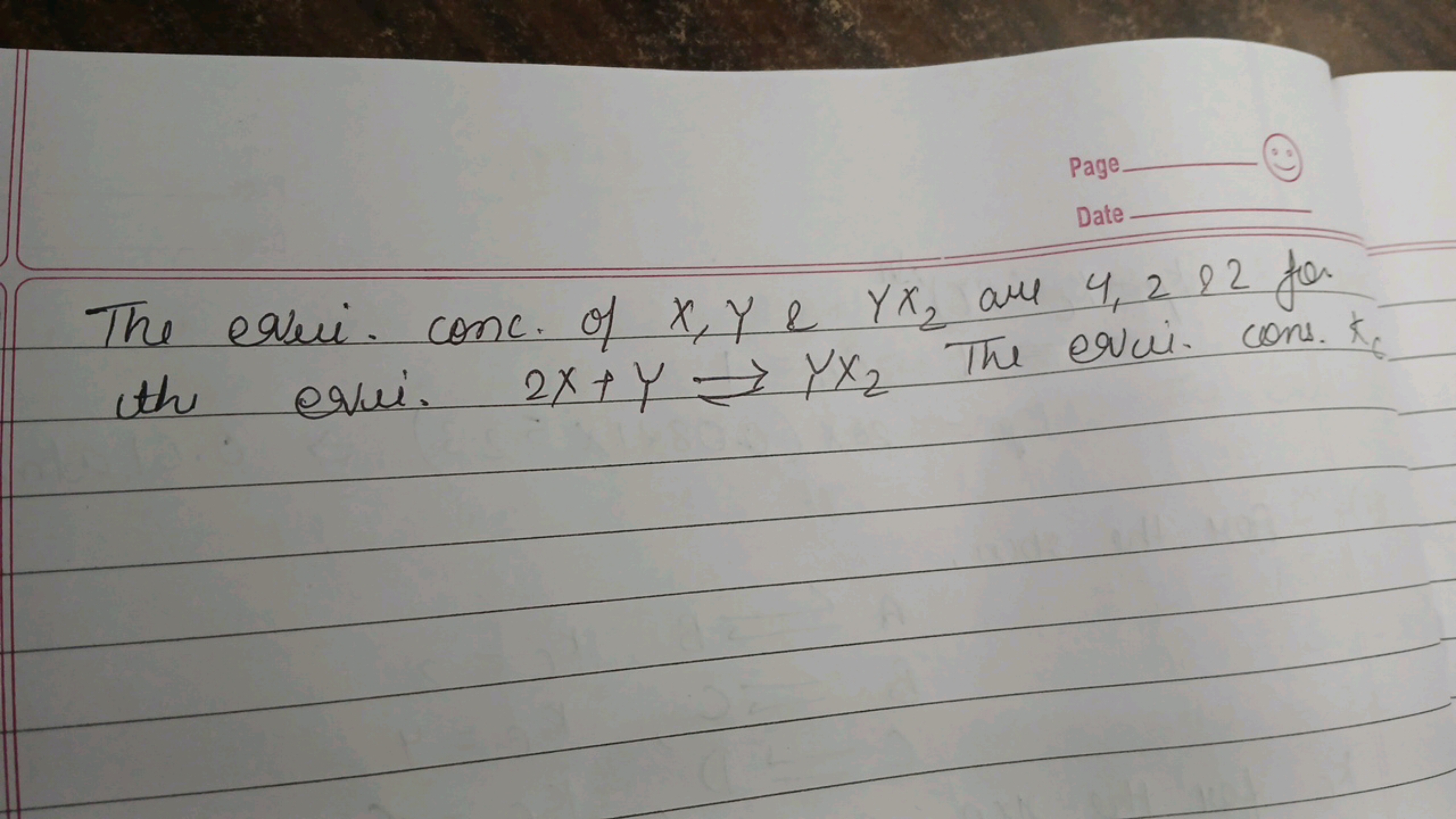 The equi. conc. of x,y∈yx2​ are 4,222 for the equi. 2x+Y⟹Yx2​ The equi