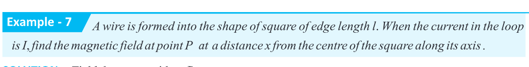 Example - 7 A wire is formed into the shape of square of edge length l