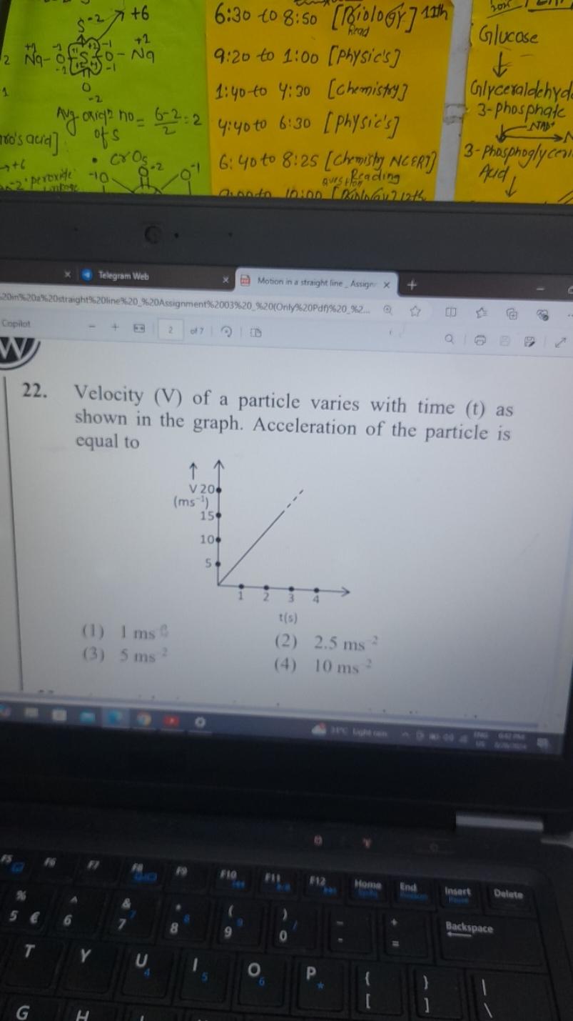 Telegram Web
Motion in a straight line_ Assign
Copilot
W
22. Velocity 