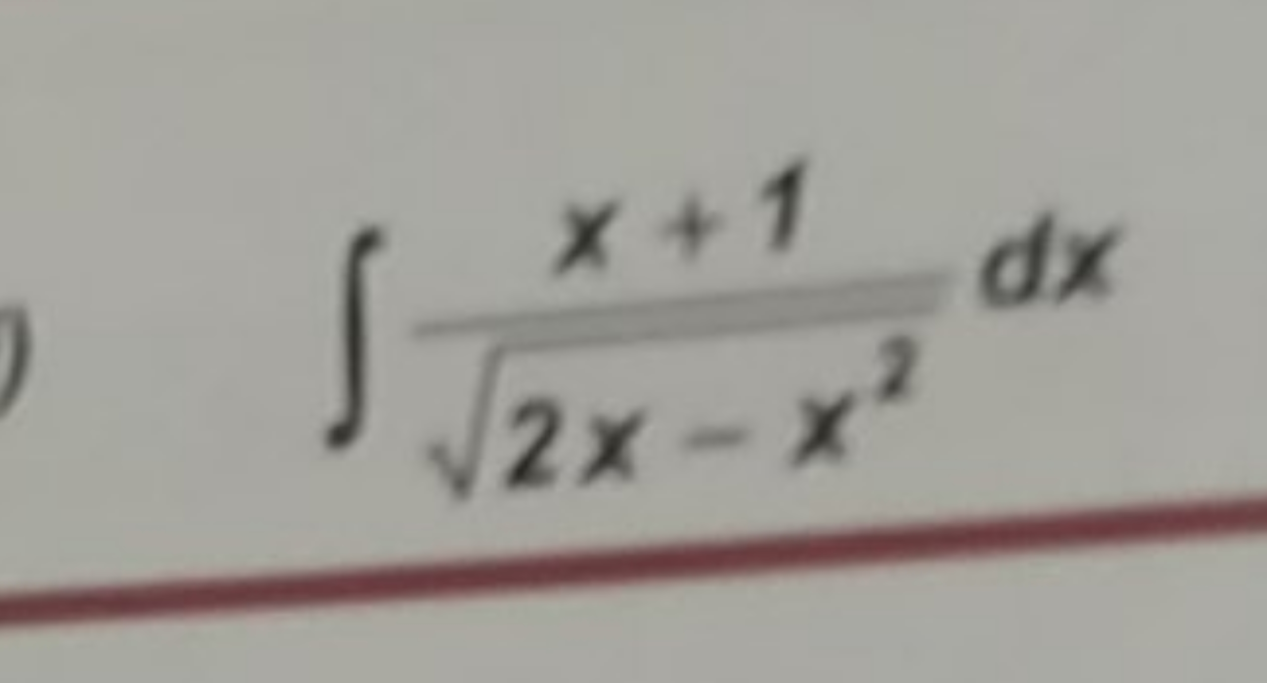 ∫2x−x2​x+1​dx