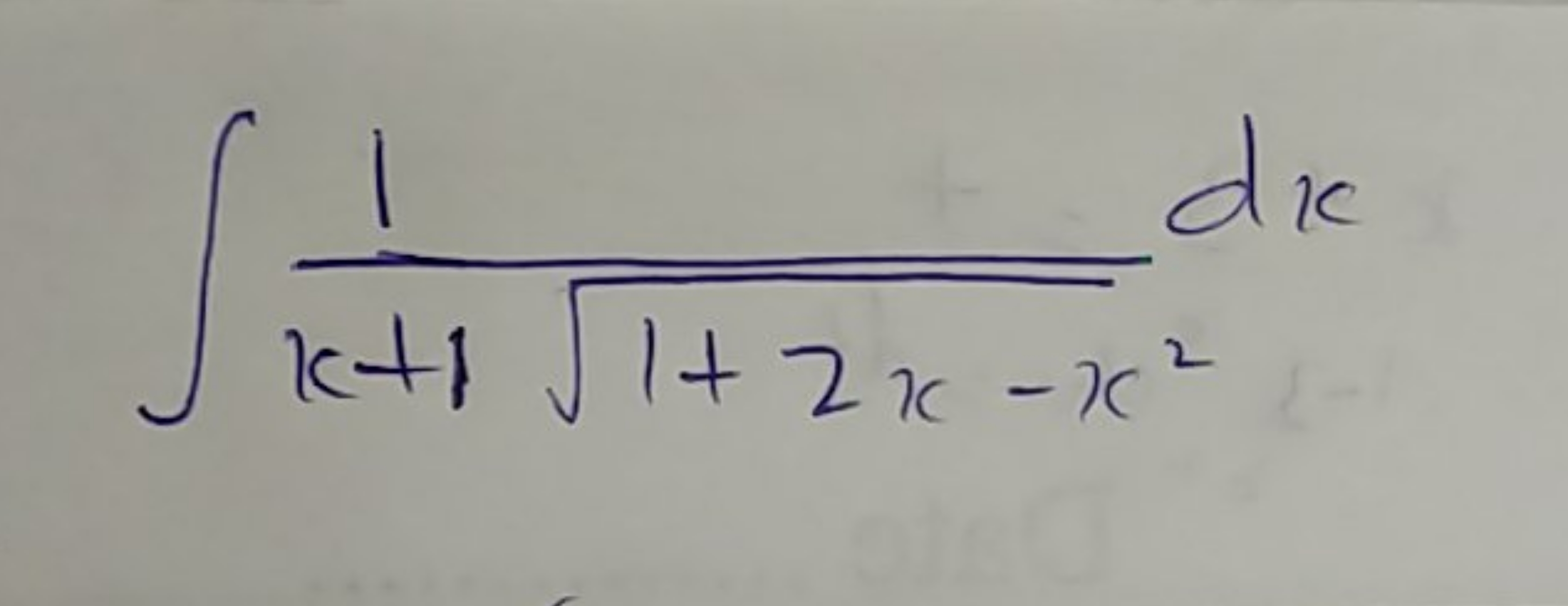 ∫x+11+2x−x2​1​dx