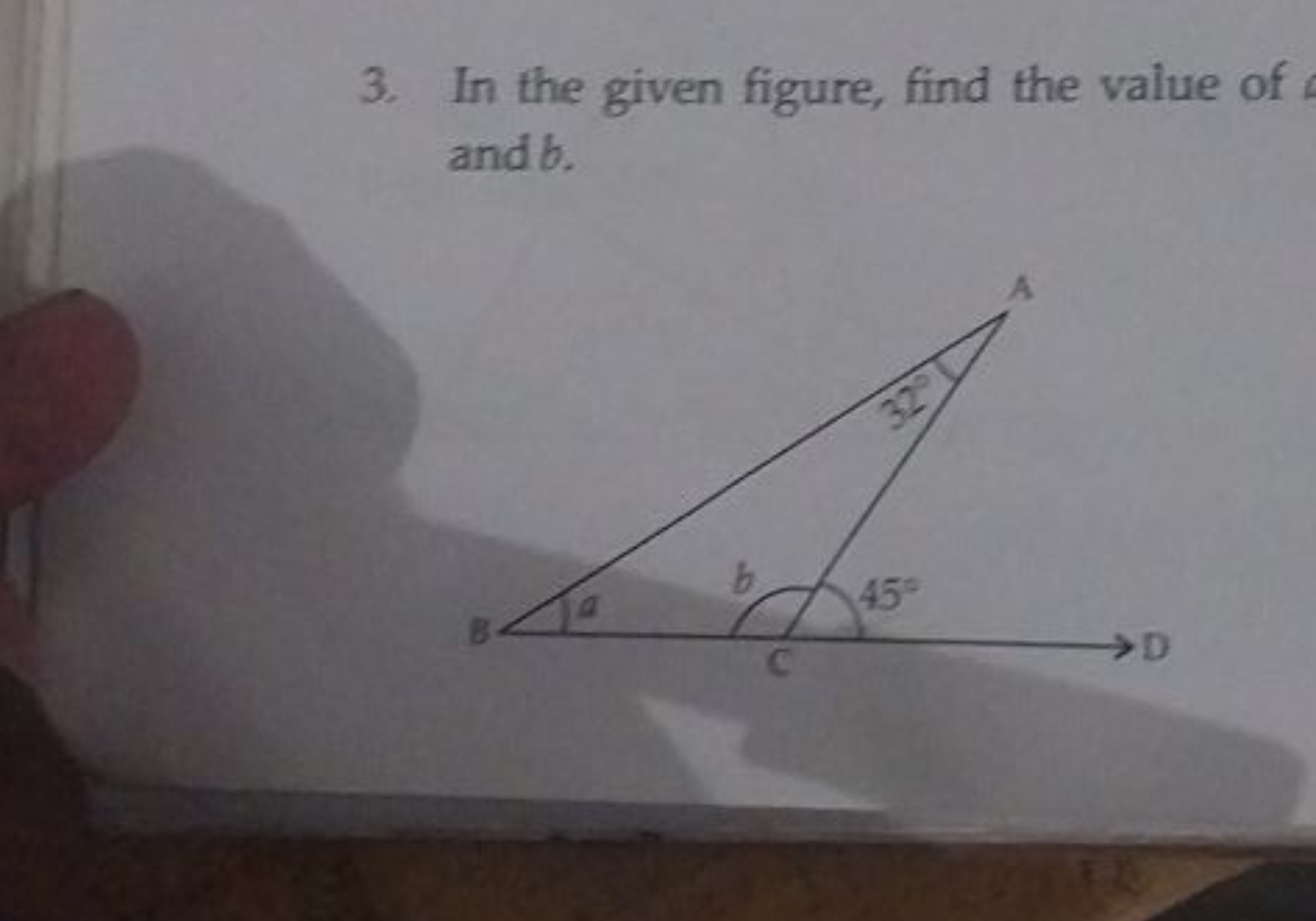 3. In the given figure, find the value of and 6 .