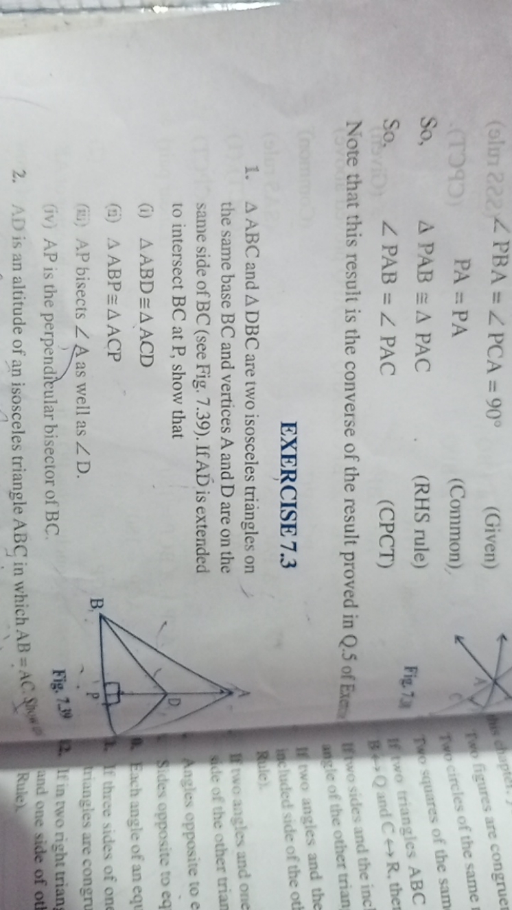 (olun 228∠PBA=∠PCA=90∘
(Given)
(Tวฯว
So,
So,
PA△PAB∠PAB​=PA≅△PAC=∠PAC​