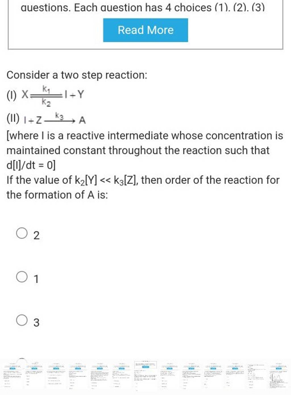 auestions. Each auestion has 4 choices (1). (2). (3)