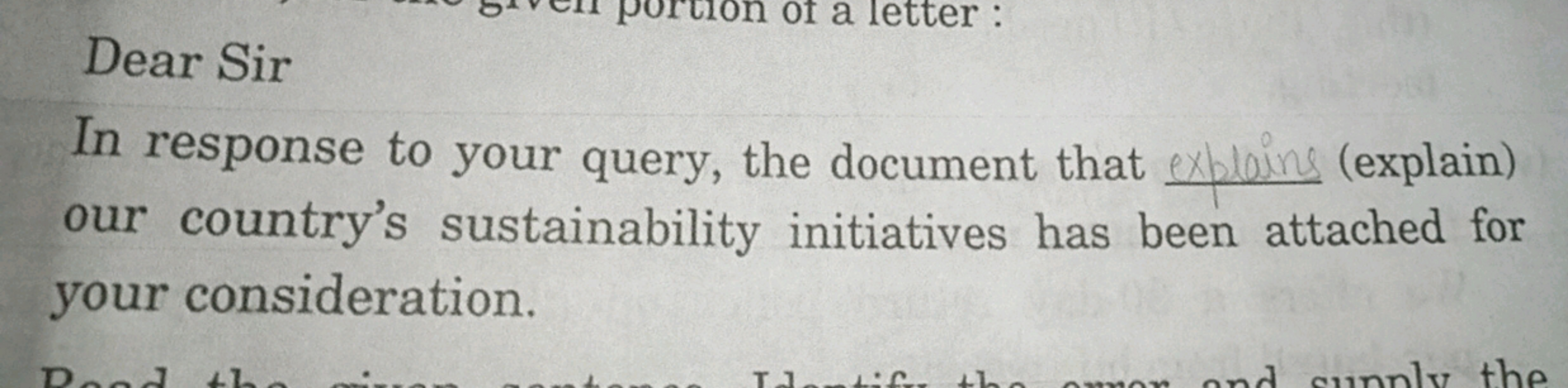 portion of a letter:
Dear Sir
In response to your query, the document 