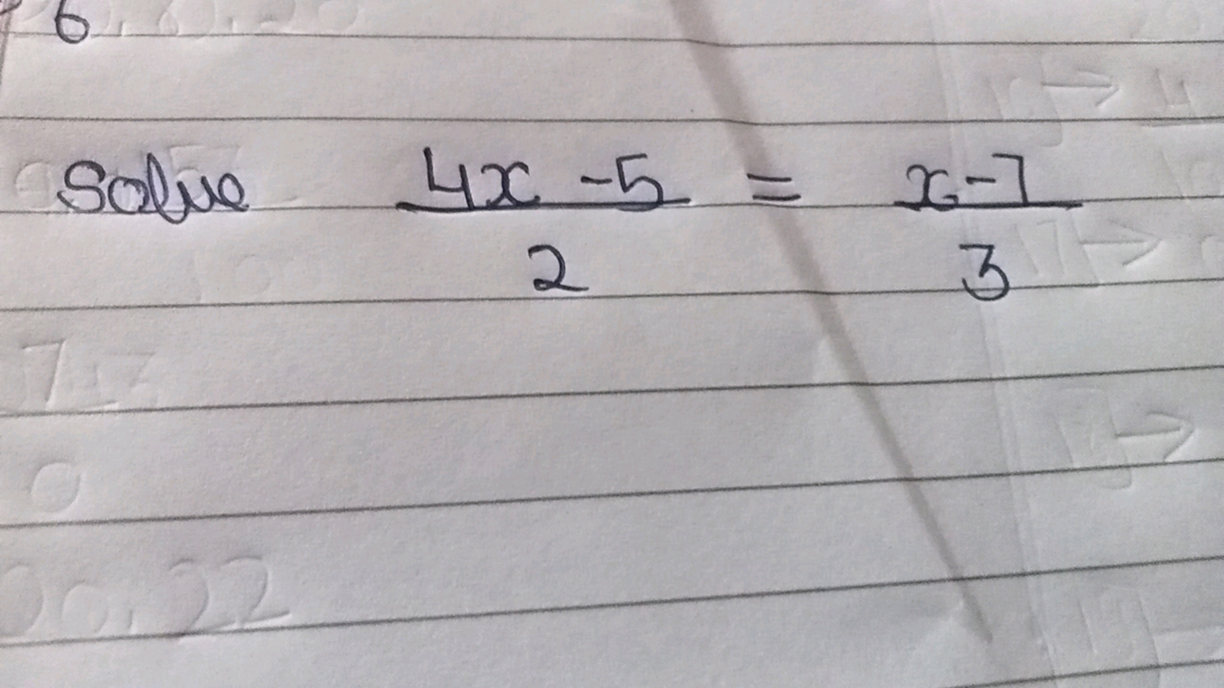 Solve 24x−5​=3x−7​