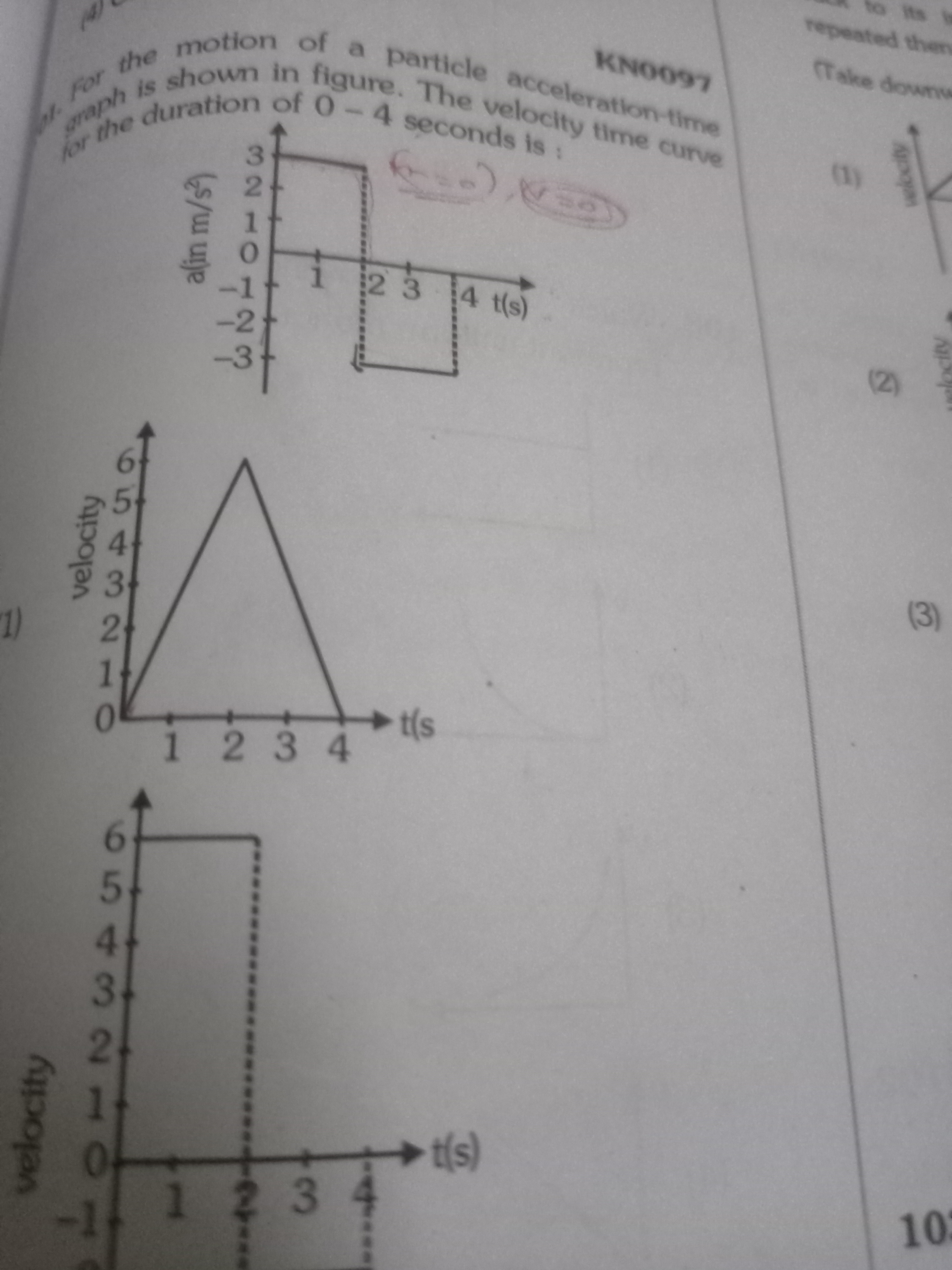 KNOOM7​
Whig saiph is shown in figure. The velocleration-time for the 