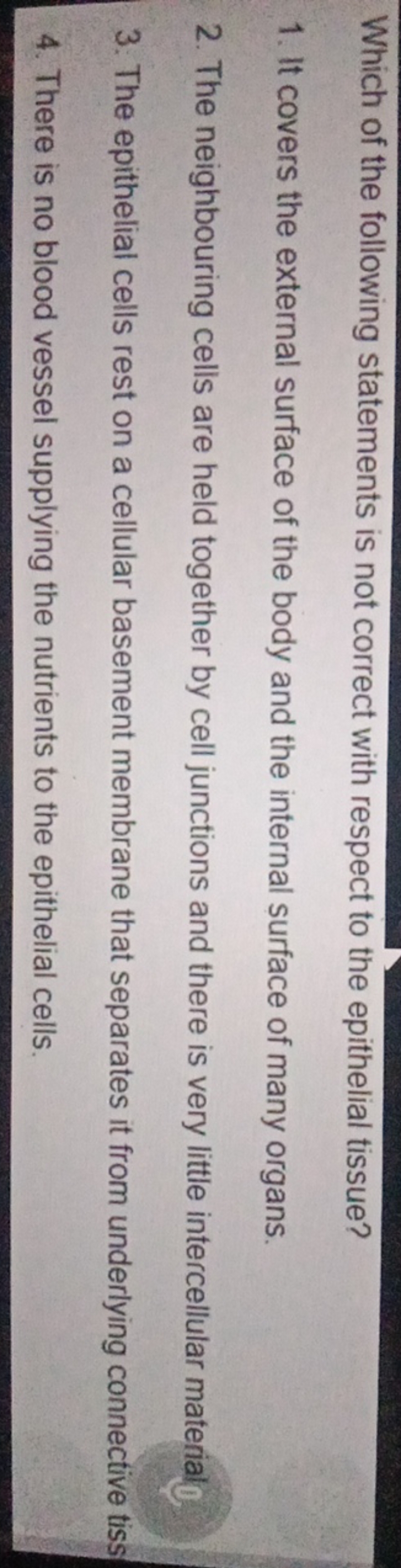 Which of the following statements is not correct with respect to the e