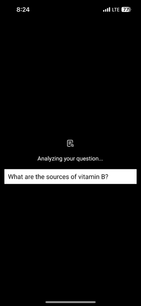 8:24
: Il LTE 77
厚
Analyzing your question...
What are the sources of 